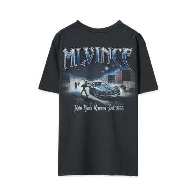 MLVINCE MLV MORTORS S/S TEE "WASHED BLACK"