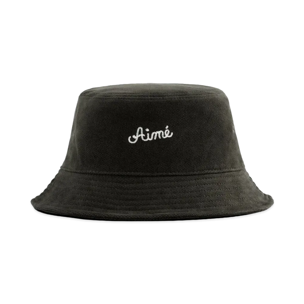 Aime Leon Dore Chain Stitch Moleskin Bucket Hat "Green"