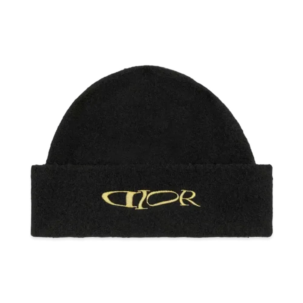 Dior x LEWIS HAMILTON Beanie Wool and Cashmere Blend Knit "Black"