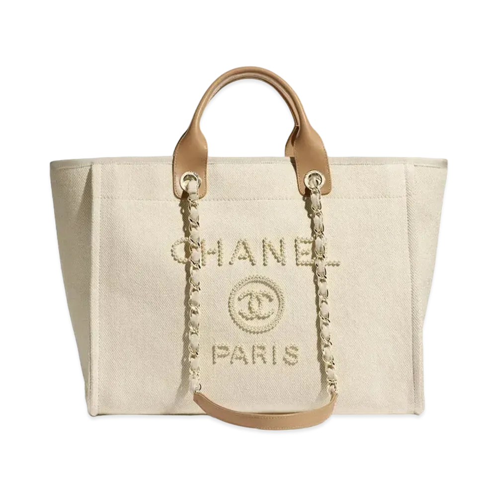 CHANEL Deauville Canvas 2WAY Tote