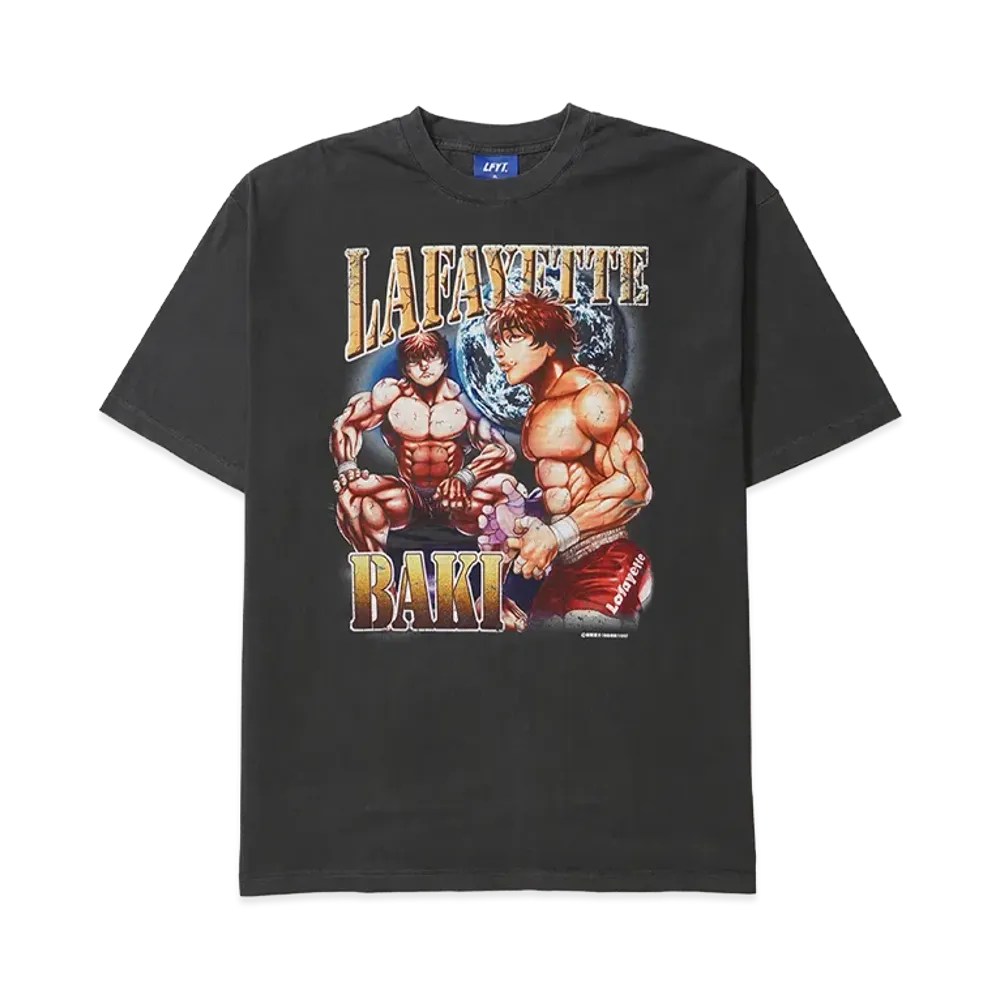 刃牙 x LFYT HANMA BAKI TEE "VINTAGE BLACK"