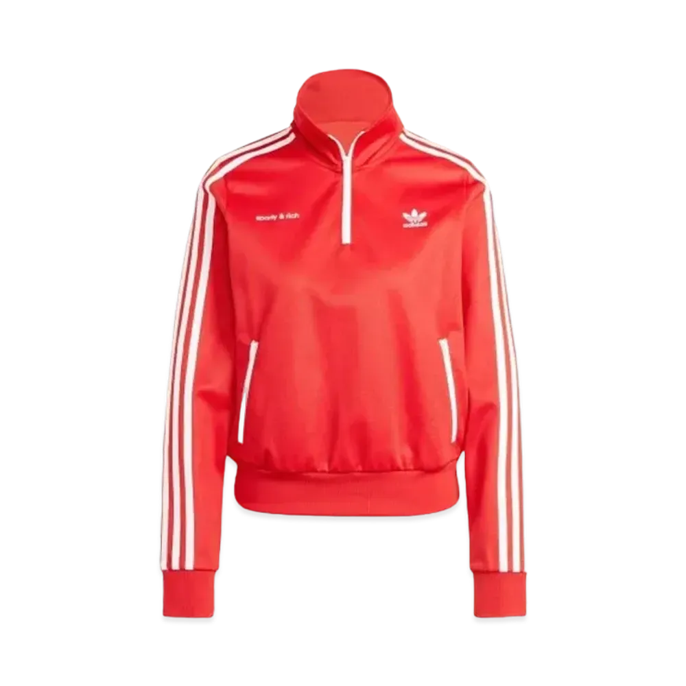 adidas x Sporty & Rich Half Zip Track Jacket (Jersey) "College Red"
