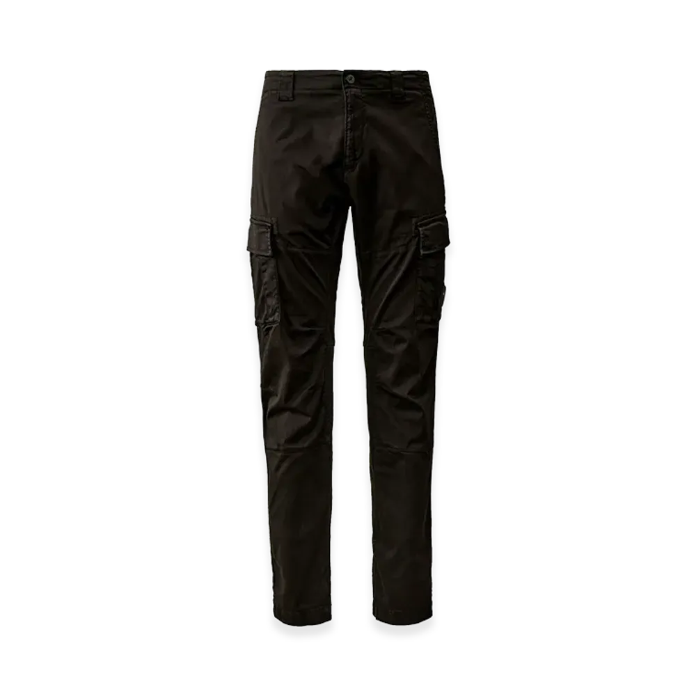 C.P. Company Stretch Sateen Ergonomic Lens Cargo Pants "Black"