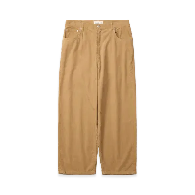 everyone Wide Straight Corduroy Trousers "Beige"