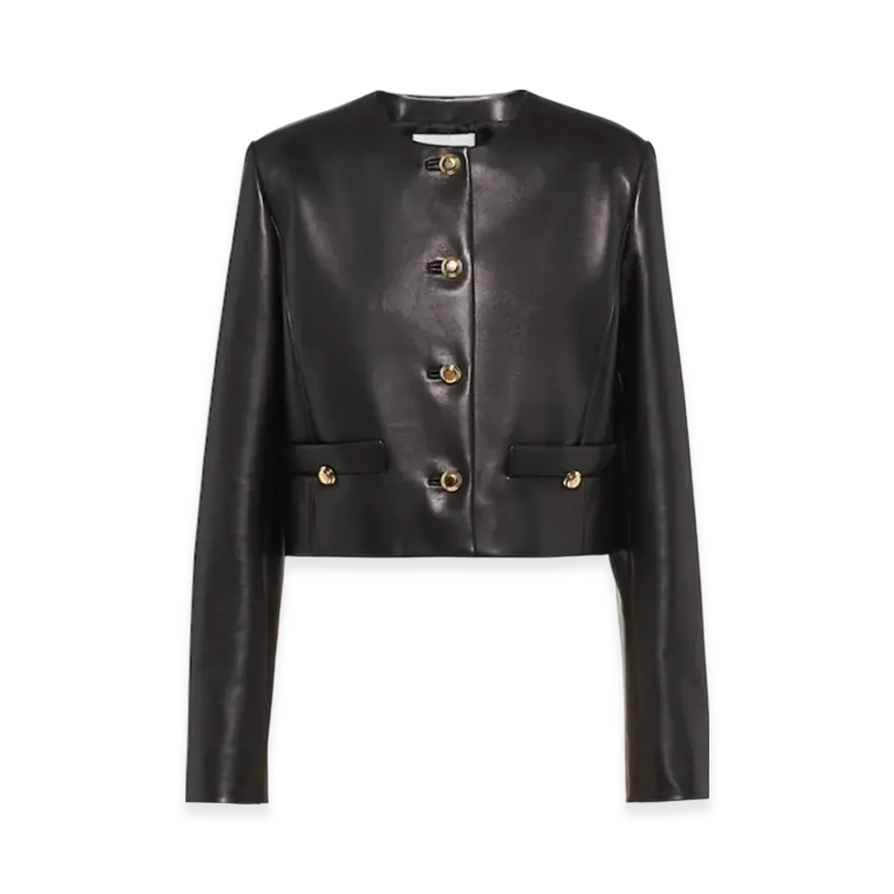 MIU MIU Women's Nappa Leather Jacket "Black"