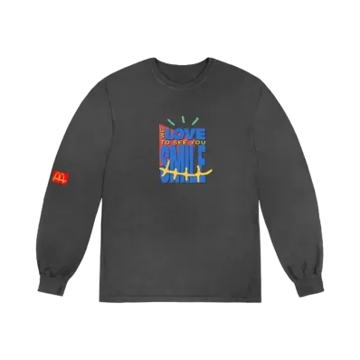 Travis Scott Cactus Jack x McDonald's Smile L S T-Shirt "Washed Black"