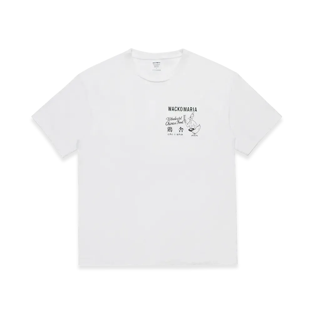WACKO MARIA x 鶏舎 Washed Heavy Weight T-Shirt "White"