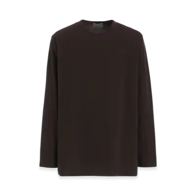 Yohji Yamamoto POUR HOMME Ultima Jersey Round Neck Long Sleeve "Charcoal"