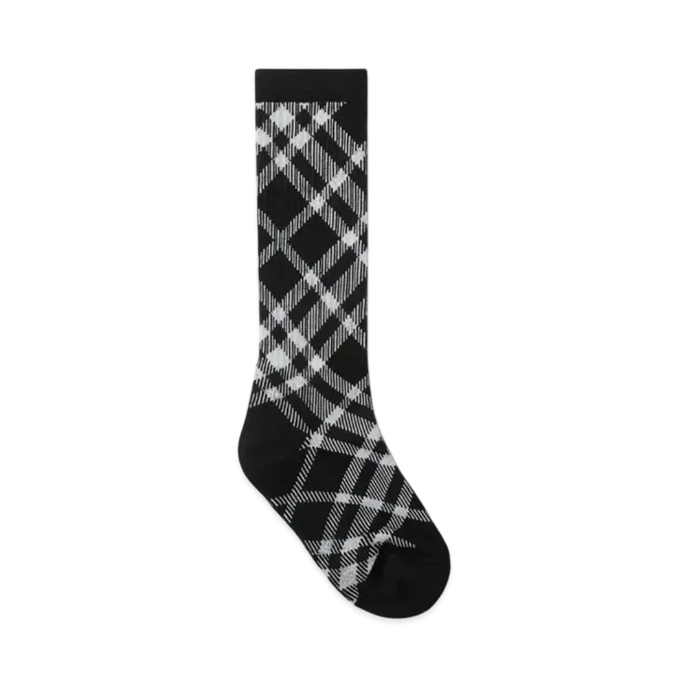 Burberry Check Cotton Blend Socks "Black"