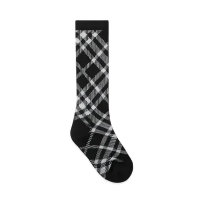 Burberry Check Cotton Blend Socks "Black"