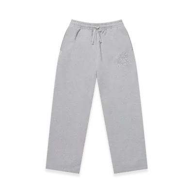 BlackEyePatch Rhinestoned OE Logo Sweat Pants "Heather Gray"