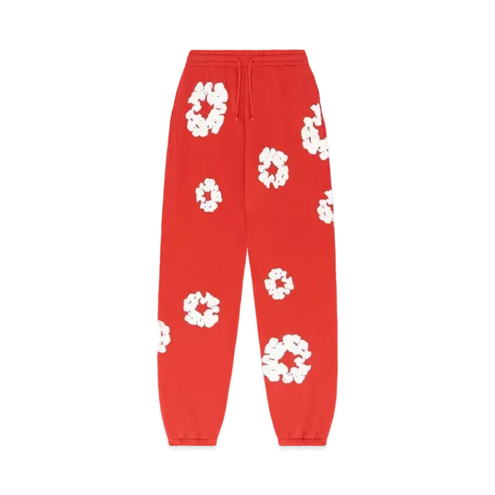 DENIM TEARS The Cotton Wreath Sweat Pants "Red"