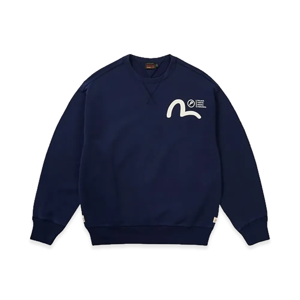 PALACE x EVISU Crew "Navy"