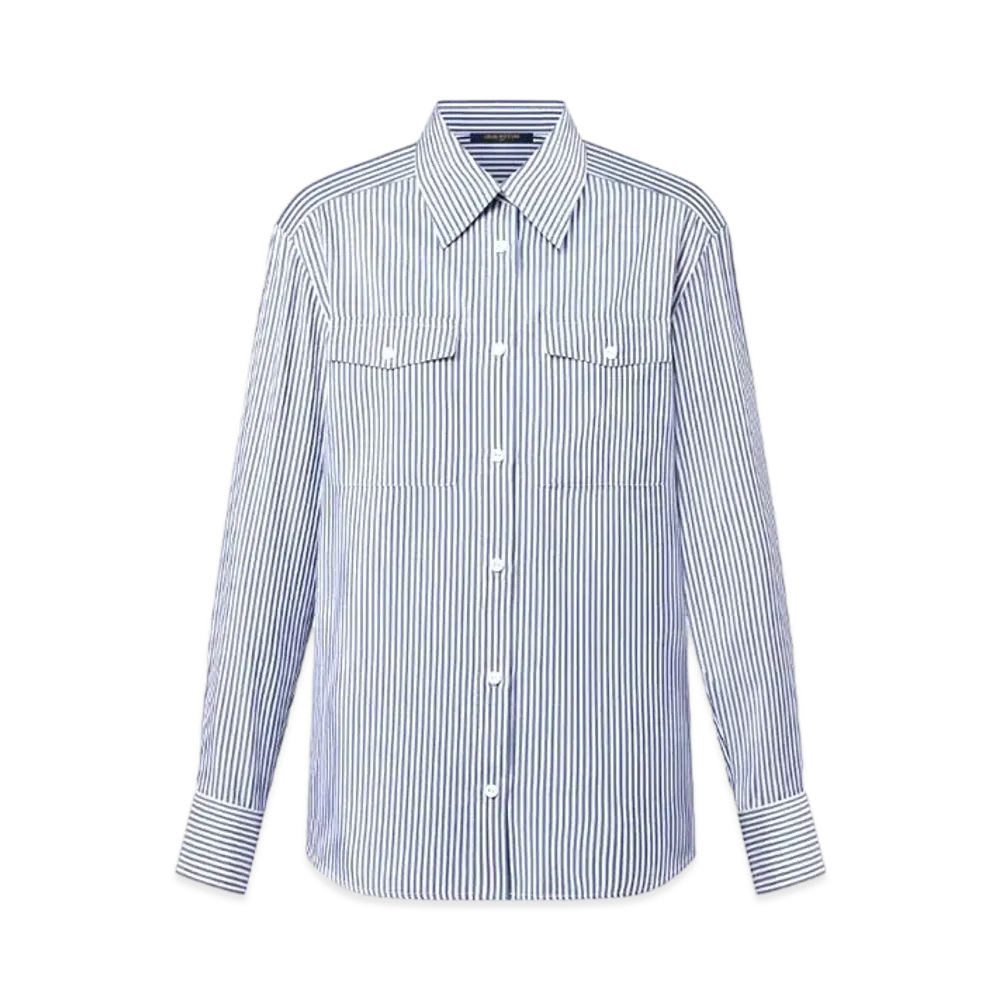 Louis Vuitton Pinstripe Silk Shirt "Rayure Bleu"