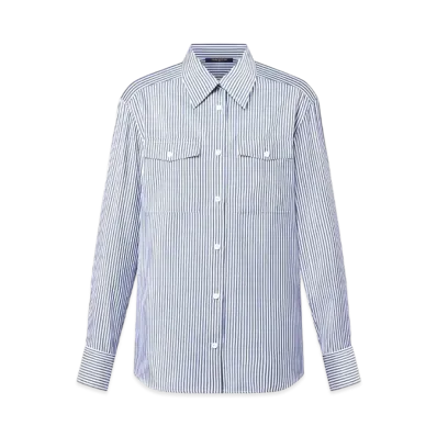 Louis Vuitton Pinstripe Silk Shirt "Rayure Bleu"