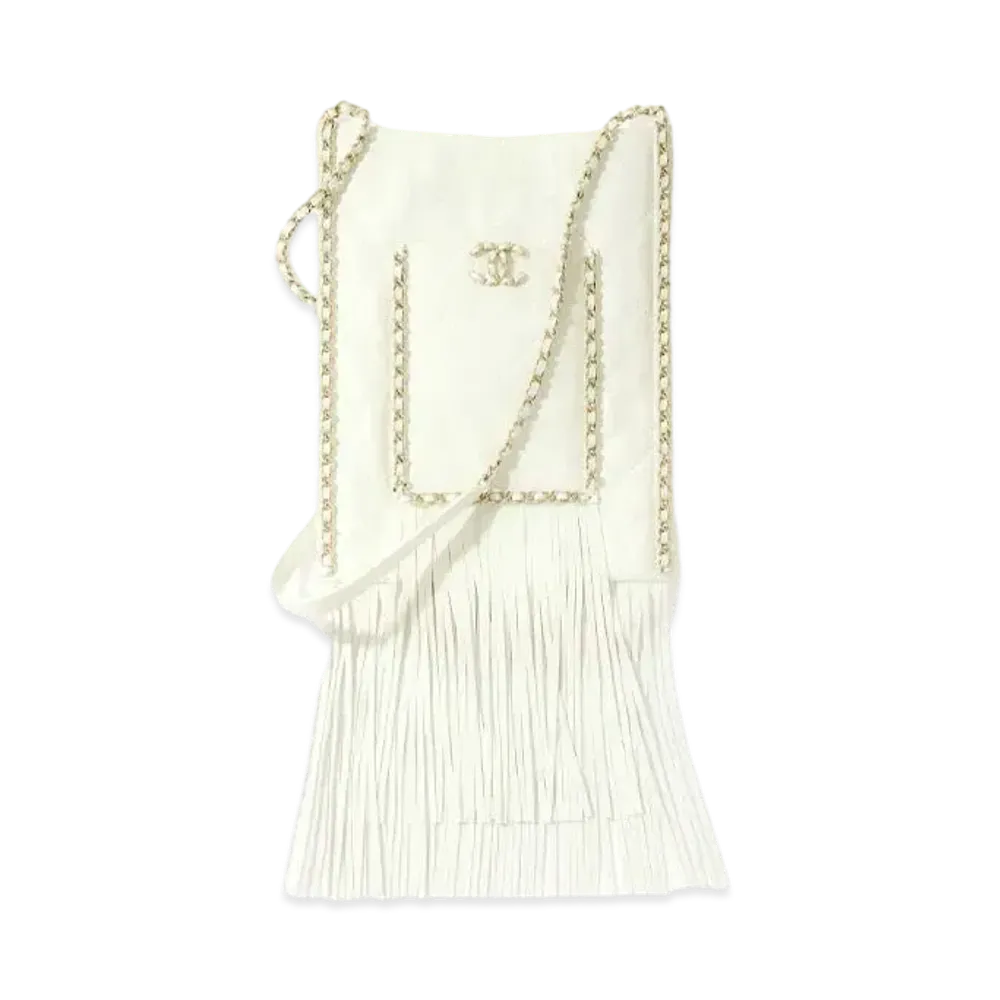 CHANEL Small Shopping Bag Calfskin "White"