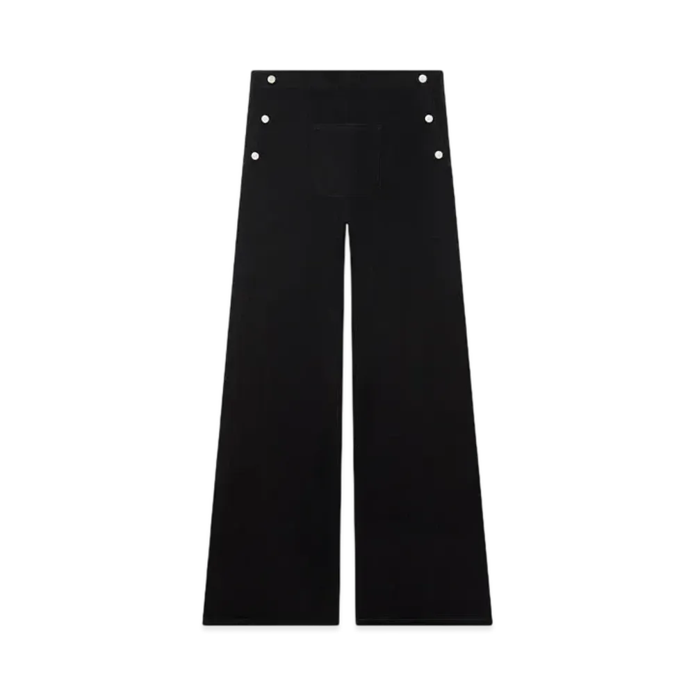 Courreges Single Front Pocket Denim Baggy Pants "Black"