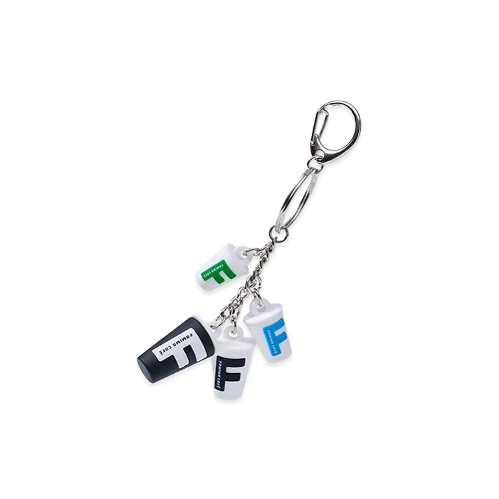 FamilyMart Convenience Wear x NIGO 3D Rubber Keychain Famima Café Mini 4-Charm "Silver"