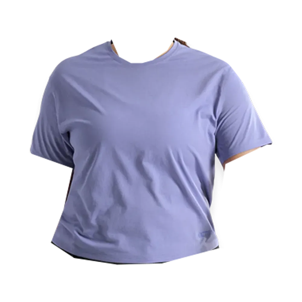 ARC'TERYX Women's Taema Crop Logo SS "Moonstone Htr/Elec" X000006631