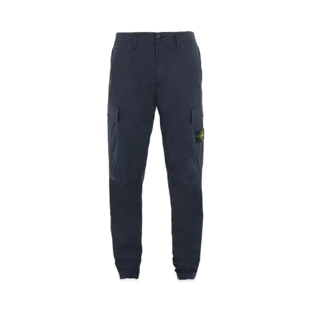 Stone Island 30510 STRETCH COTTON GABARDINE_REGULAR TAPERED FIT "Blue"