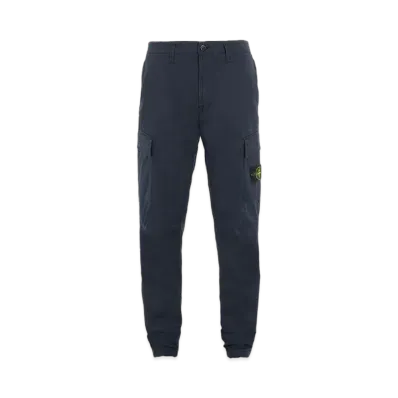 Stone Island 30510 STRETCH COTTON GABARDINE_REGULAR TAPERED FIT "Blue"