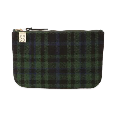 visvim Travel Pouch Buffalo Check "Green"