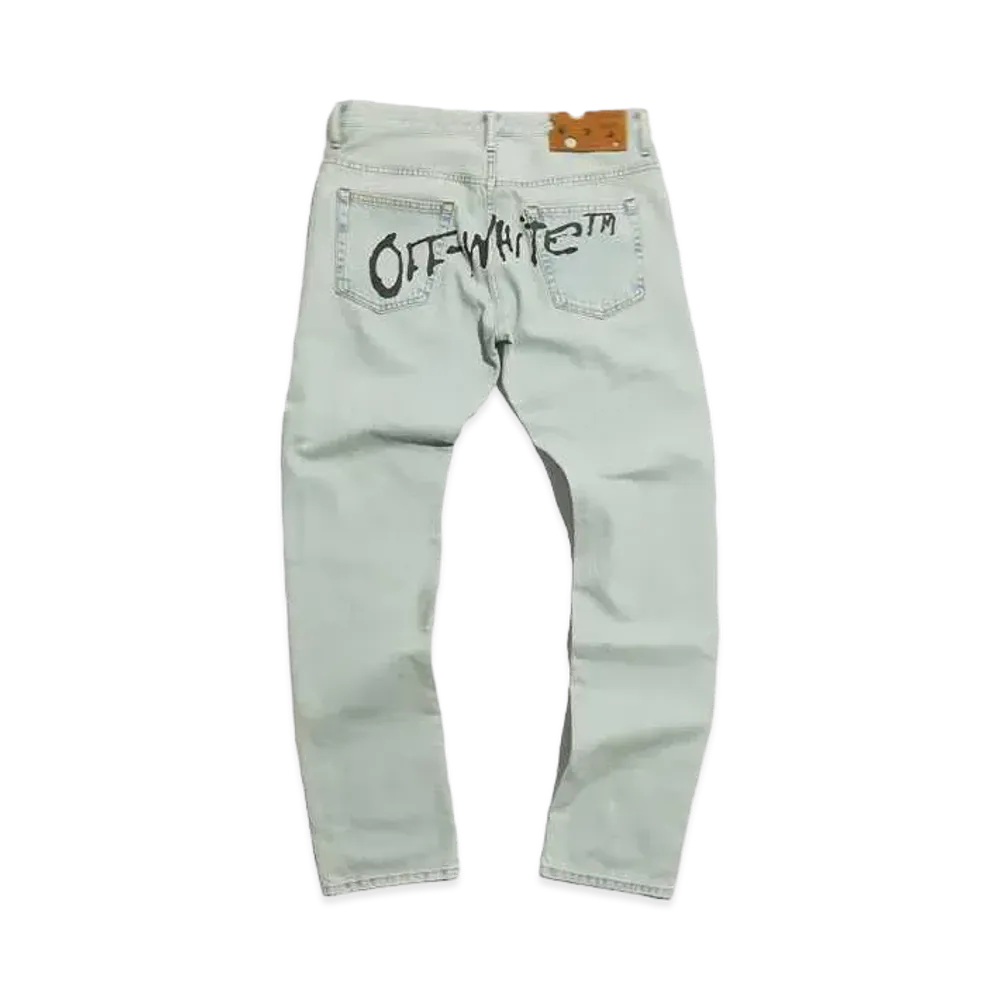 OFF-WHITE END. BANDIT SLIM JEANS "Light Blue"