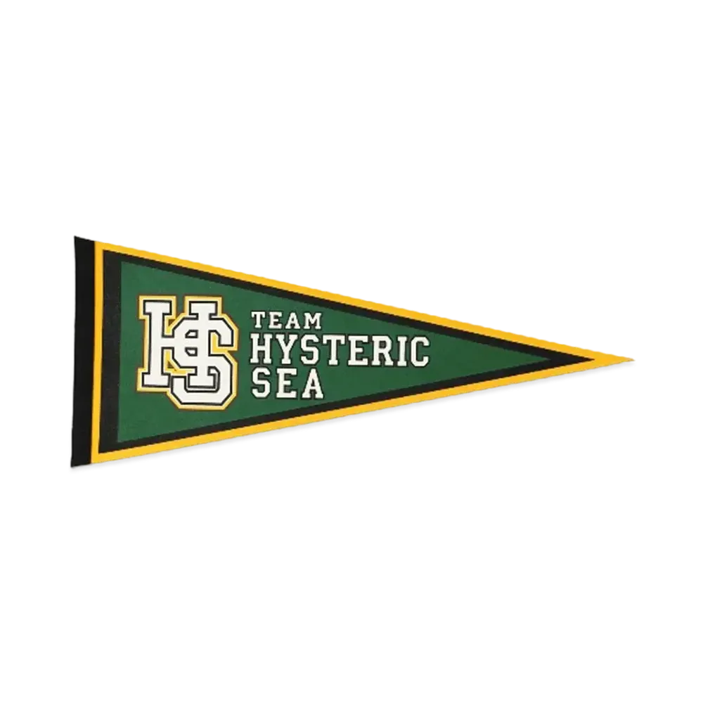 WIND AND SEA x HYSTERIC GLAMOUR Pennant "Green"