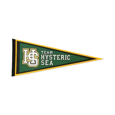 WIND AND SEA x HYSTERIC GLAMOUR Pennant "Green"