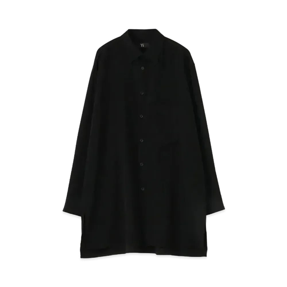 Yohji Yamamoto Y's DECYNE LEFT COLLAR LAYERED BLOUSE "Black"