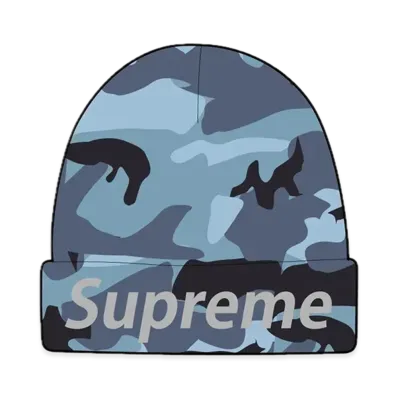Supreme New Era Split Beanie "Blue"