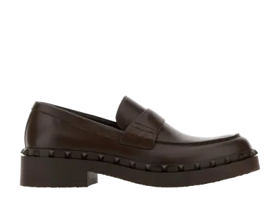 Valentino Garavani Brown Leather Loafers "Brown"