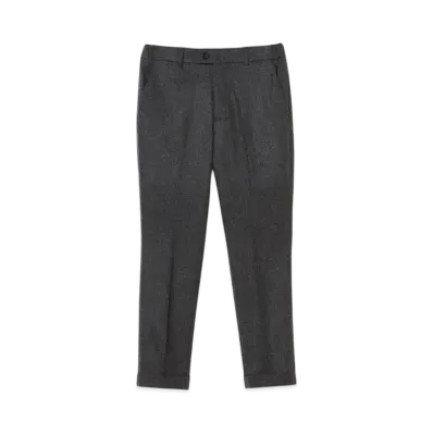 BEAMS Flannel Slacks "ChacoalGray"