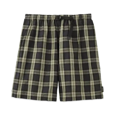 SEDAN ALL-PURPOSE Cotton Linen Plaid Shorts "Khaki/Navy"