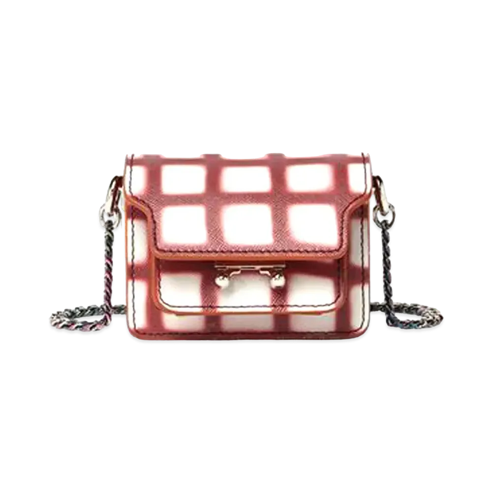 Marni Check Print Saffiano Calf Nano TRUNK Bag "Check Printed"