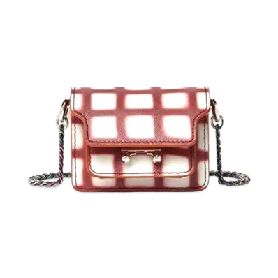 Marni Check Print Saffiano Calf Nano TRUNK Bag "Check Printed"