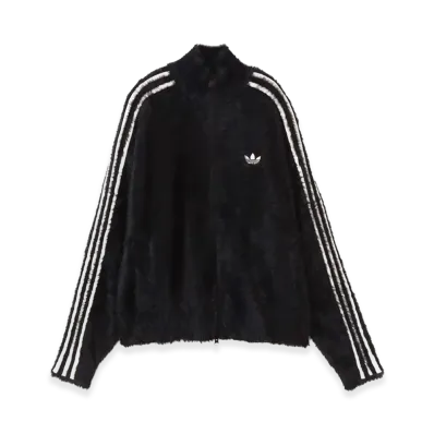 adidas Faux Mohair Classic Tracktop "Black/Off White"