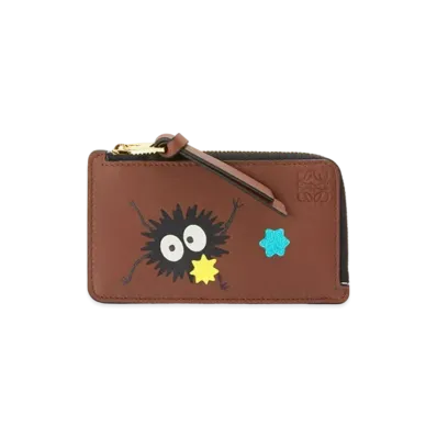 LOEWE x Spirited Away Susuwatari Coin Cardholder In Classic Calfskin "Havana"
