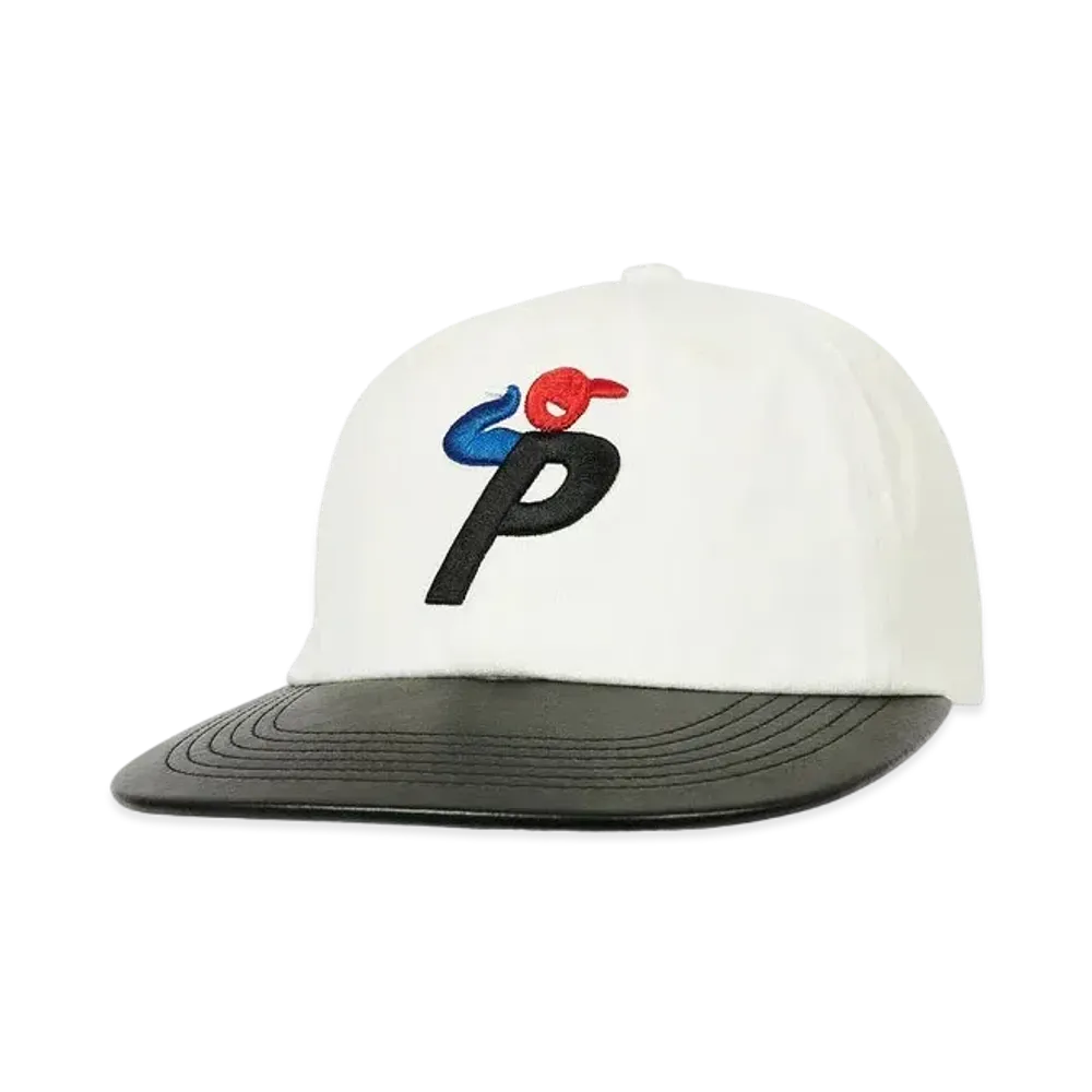 PALACE Faux Leather Bunning Man Snapback "White"
