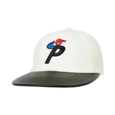 PALACE Faux Leather Bunning Man Snapback "White"