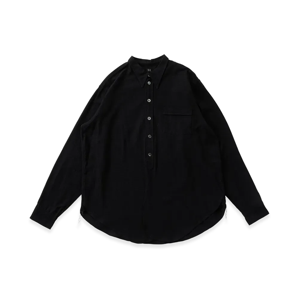 T.T Taiga Takahashi LOT.106 Narrow Collar Shirt "Black"