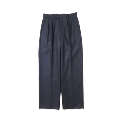 A.PRESSE Wide Tapered Trousers "Navy"