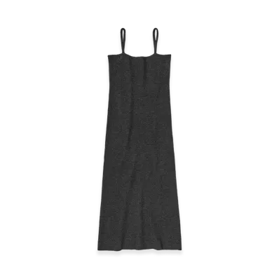 AURALEE Women's Smooth Fulled Wool Knit Dress "Charcoal"