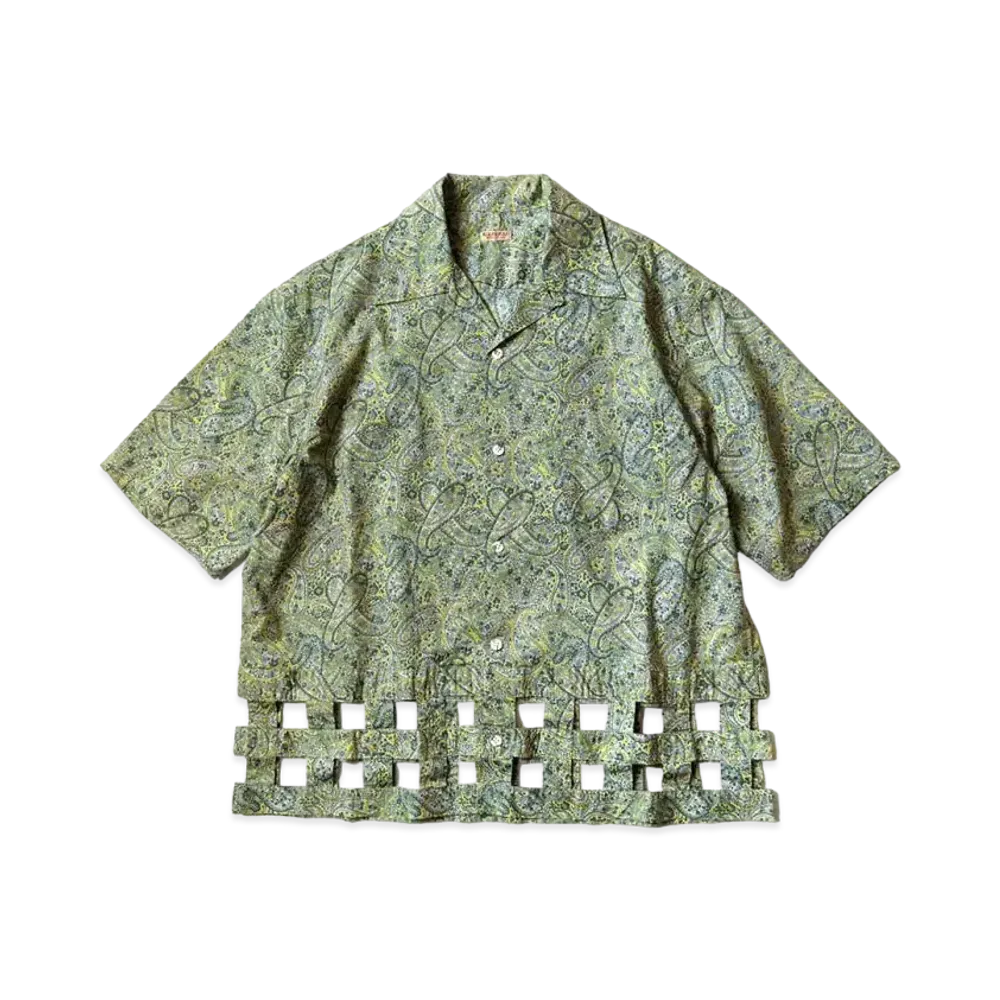 KAPITAL Lawn Paisley Wind Pen Aloha Shirt "Yellow"