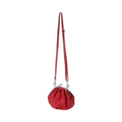 Yohji Yamamoto Y's SOFT LEATHER DRAPE CLASP POCHETTE "Red"