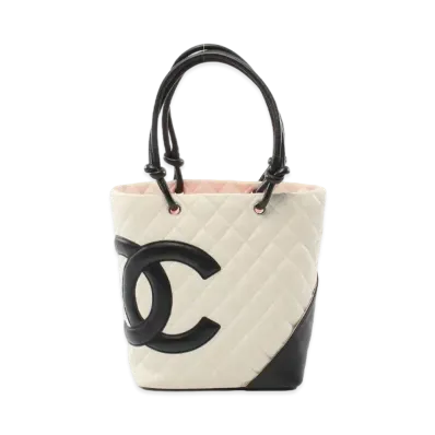CHANEL Cambon Line Medium Tote Bag MM "White/Black"