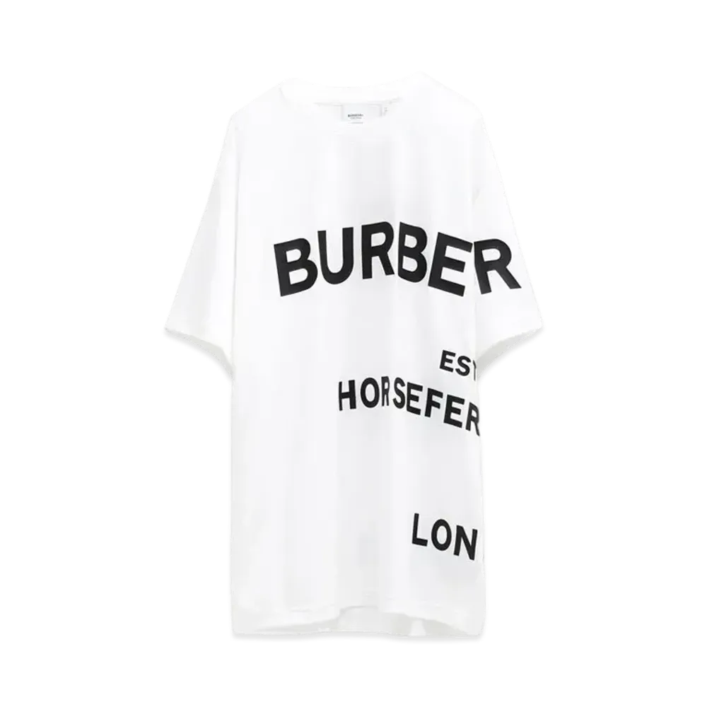 Burberry Men's Horseferry Print Cotton Oversized T-Shirt "White"