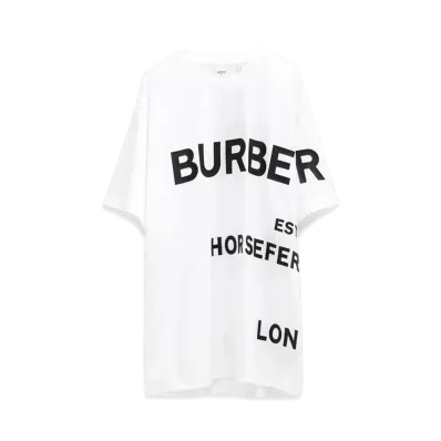 Burberry Men's Horseferry Print Cotton Oversized T-Shirt "White"