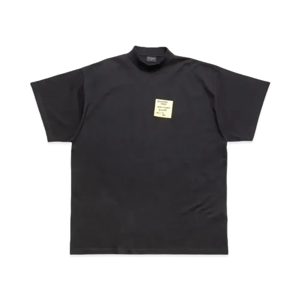 BALENCIAGA Sticky Note T-shirt Oversized "Black"