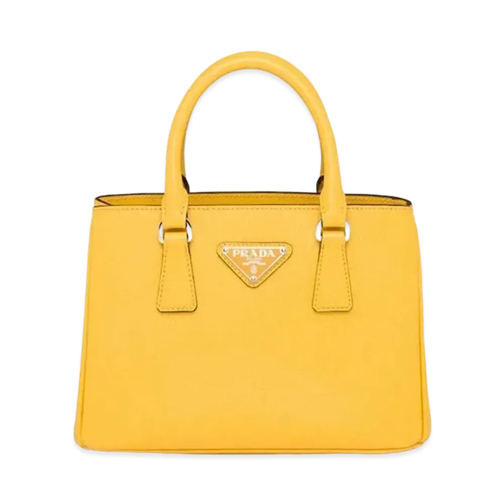 PRADA Galleria Saffiano Leather Mini Bag "Yellow"